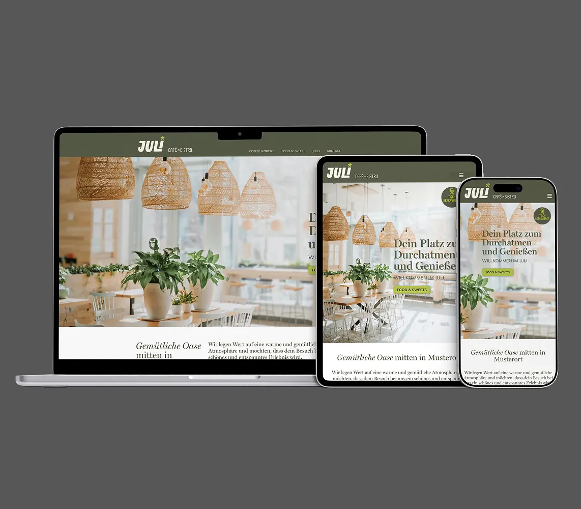 Cafe Juli Website responsive